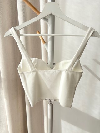 Top corto blanco Zara Talla S