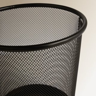 4 Papeleras Metálicas Negras para Oficina