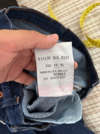 Jeans Levi's 501 Vintage Made in USA 90s blu M