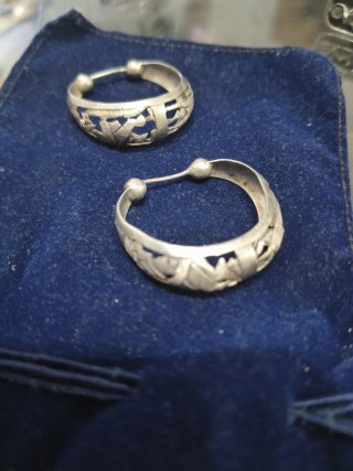Pendientes antiguos plata