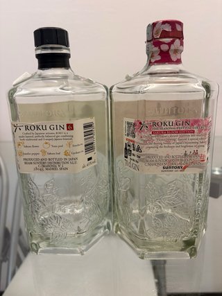 Bottiglie di Gin Roku Vuote (2 pezzi)