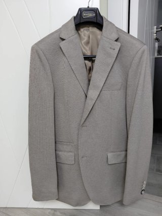 Americana Punto Cortefiel Talla XL Beige
