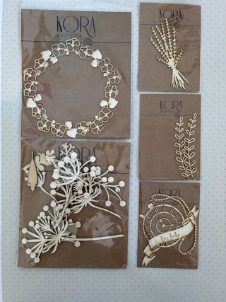 Lote Adornos Scrapbooking Kora Projects Madera