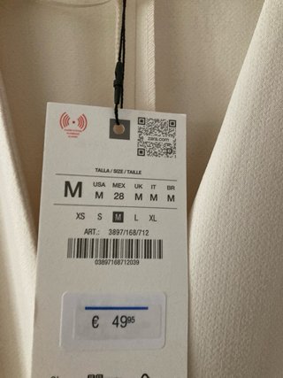 Vestido Zara Beige