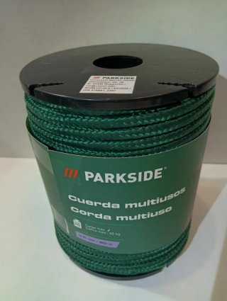 Cuerda Parkside Multiusos Verde 50m