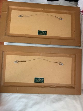 2 Cuadros al Óleo Paisajes Enmarcados