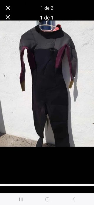 Traje Neopreno Mujer Talla M Negro/Morado