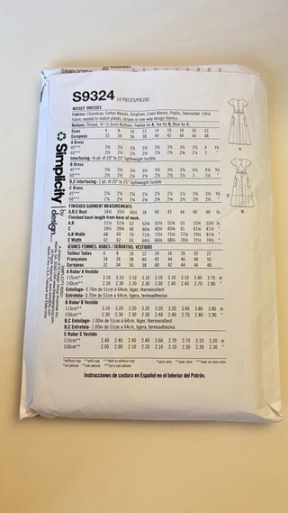 Patrones Simplicity 59324 y K8921