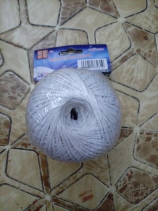 Cuerda blanca ovillo