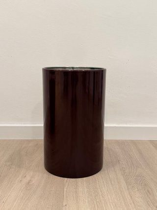 Papelera de oficina granate metal