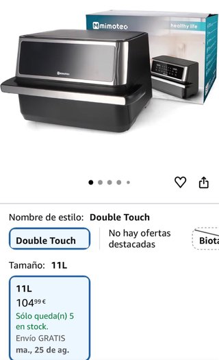 Freidora de Aire Mimoteo 11L Doble