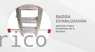 Escalera Aluminio 3x19 - 5+5+5 M - 80x25mm