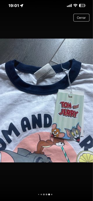 Camiseta Tom & Jerry Pull&Bear Talla S/M