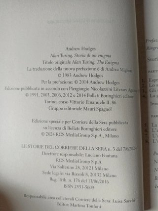 Storia di un enigma, Alan Turing, 9772531560216