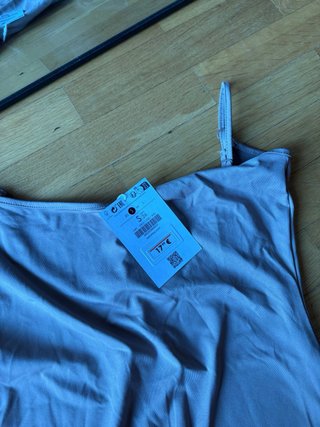 Vestido largo Bershka beige verano TS NUEVO