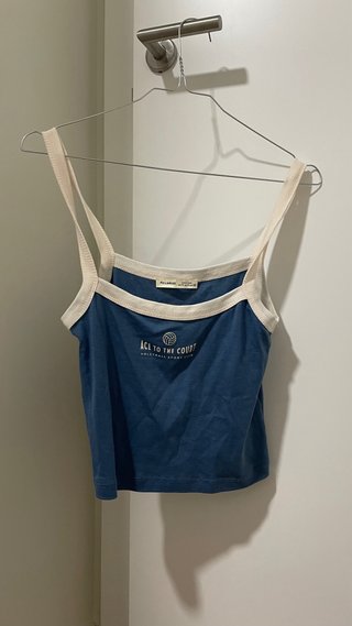Crop Top Pull&Bear azul con estampado
