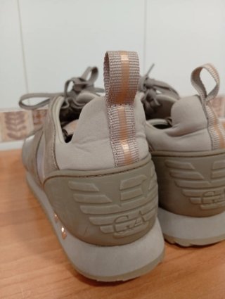 Zapatillas Emporio Armani EA7 Mujer Beige/Oro