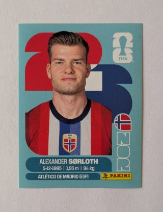 2 x Cromos Panini Mundial Alexander Sörloth
