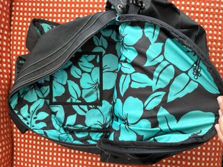 Mochila Roxy Negra y Turquesa