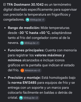 Termómetro TFA Frigorífico/Congelador Hostelería