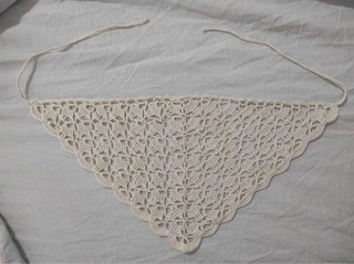 Hip scarf, bandana in cotone all’uncinetto