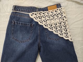 Hip scarf, bandana in cotone all’uncinetto