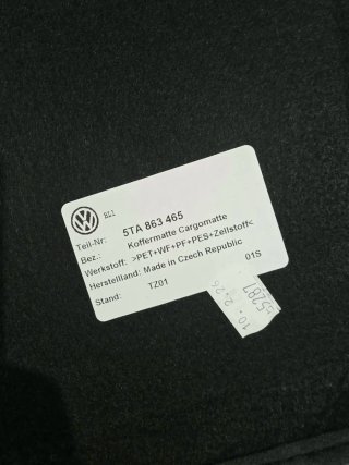 Alfombra maletero VW Touran