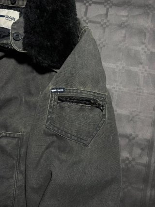 Chaqueta Gas gris con cuello de pelo