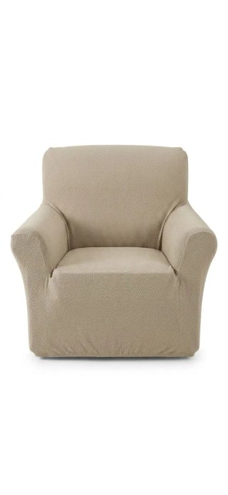 Funda sillón 1 plaza beige claro
