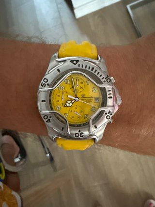 Reloj Thermador Cronógrafo Amarillo y Plateado