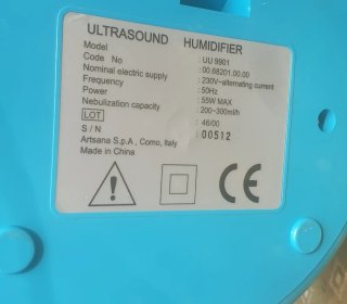 Humidificador Chicco azul y blanco