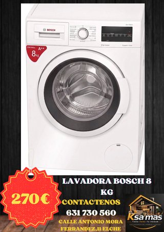 Lavadora Bosch 8kg A++