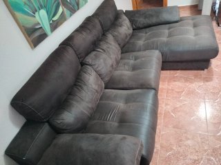 Sofá Chaiselongue Gris Oscuro