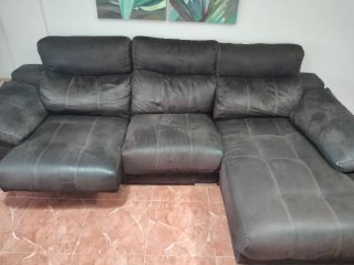 Sofá Chaiselongue Gris Oscuro
