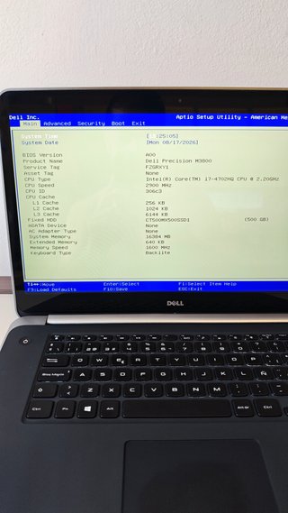 Portátil Dell Precision M3800