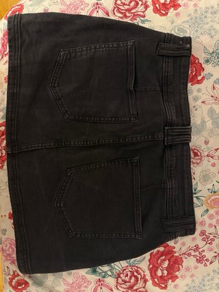 Falda mini vaquera negra Talla 42