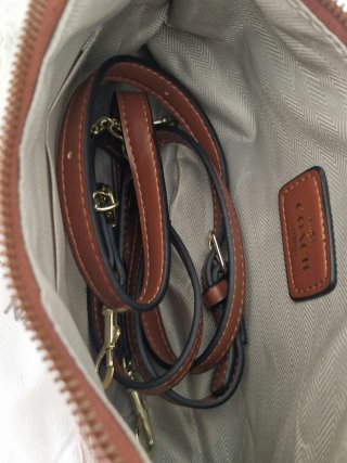 Bolso Coach Cherry Marrón y Rojo