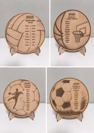 Trofeo madera personalizado