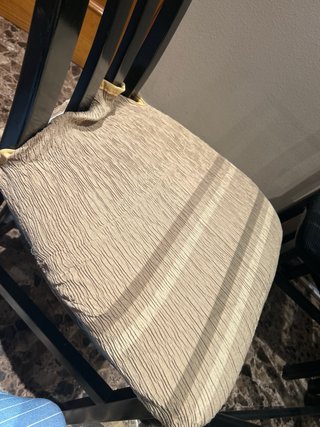 Mesa cristal salón y 6 sillas madera