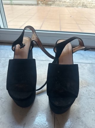 Zapatos de tacón negros plataforma