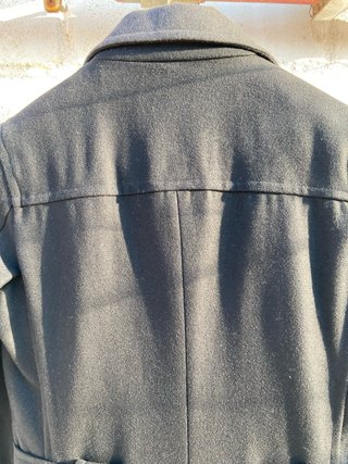 Abrigo lana Pull&Bear negro y gris caballero