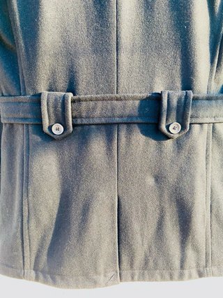 Abrigo lana Pull&Bear negro y gris caballero