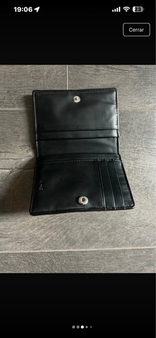 Cartera Tarjetero Mango Negra