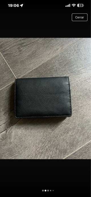Cartera Tarjetero Mango Negra