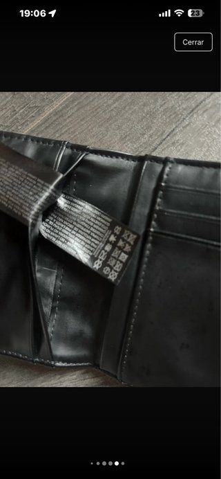 Cartera Tarjetero Mango Negra