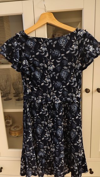 Vestido azul floral talla M