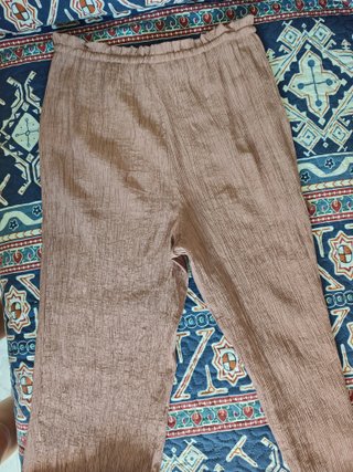 Pantalón Zara Rosa Ancho Verano Talla XS