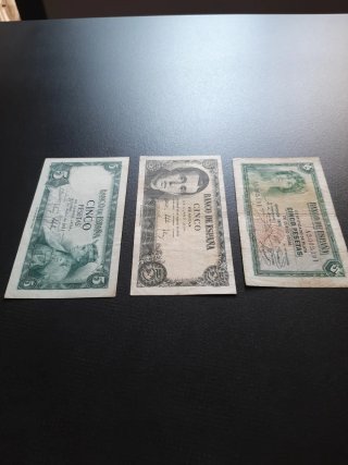 BILLETES ESPAÑOLES DE 5 PESETAS