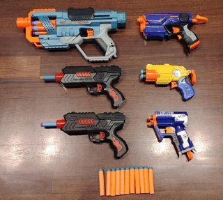 Lote 6 Pistolas Nerf Dardos Juguete