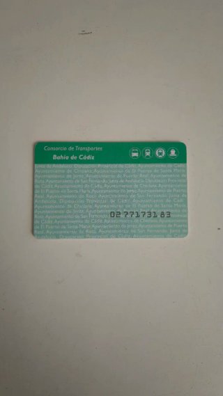 Tarjeta transporte